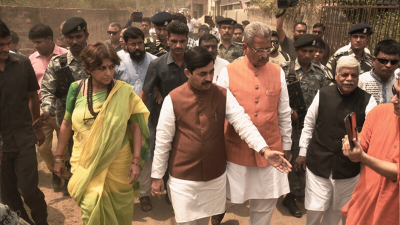 Walking with senior BJP leaders